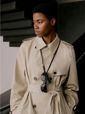 Finch Classic Beige Trench Coat - Women's Double-Breasted Belted Trench